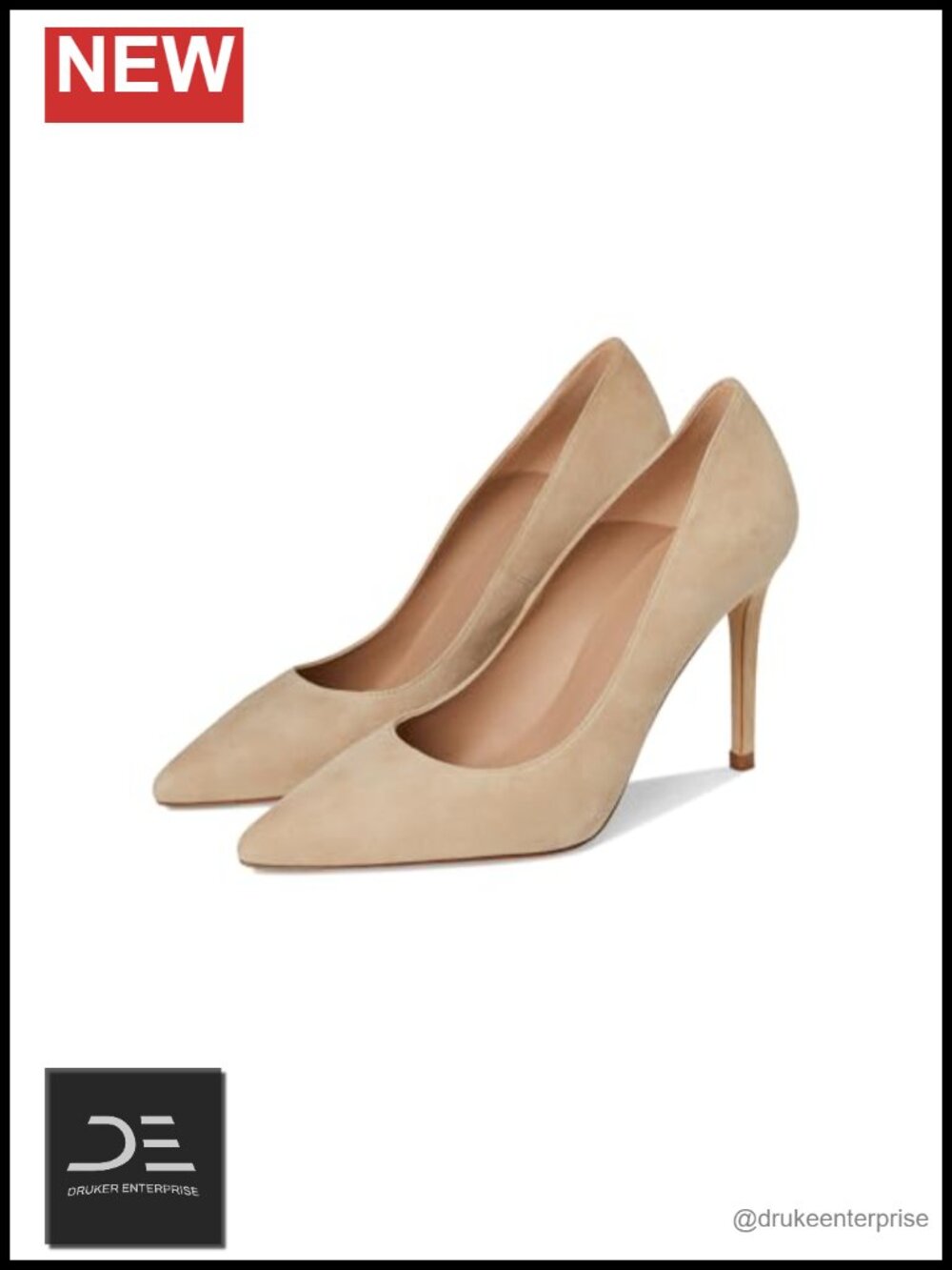 Pointed Toe Suede Stiletto Pumps, Low Top, Pull-On